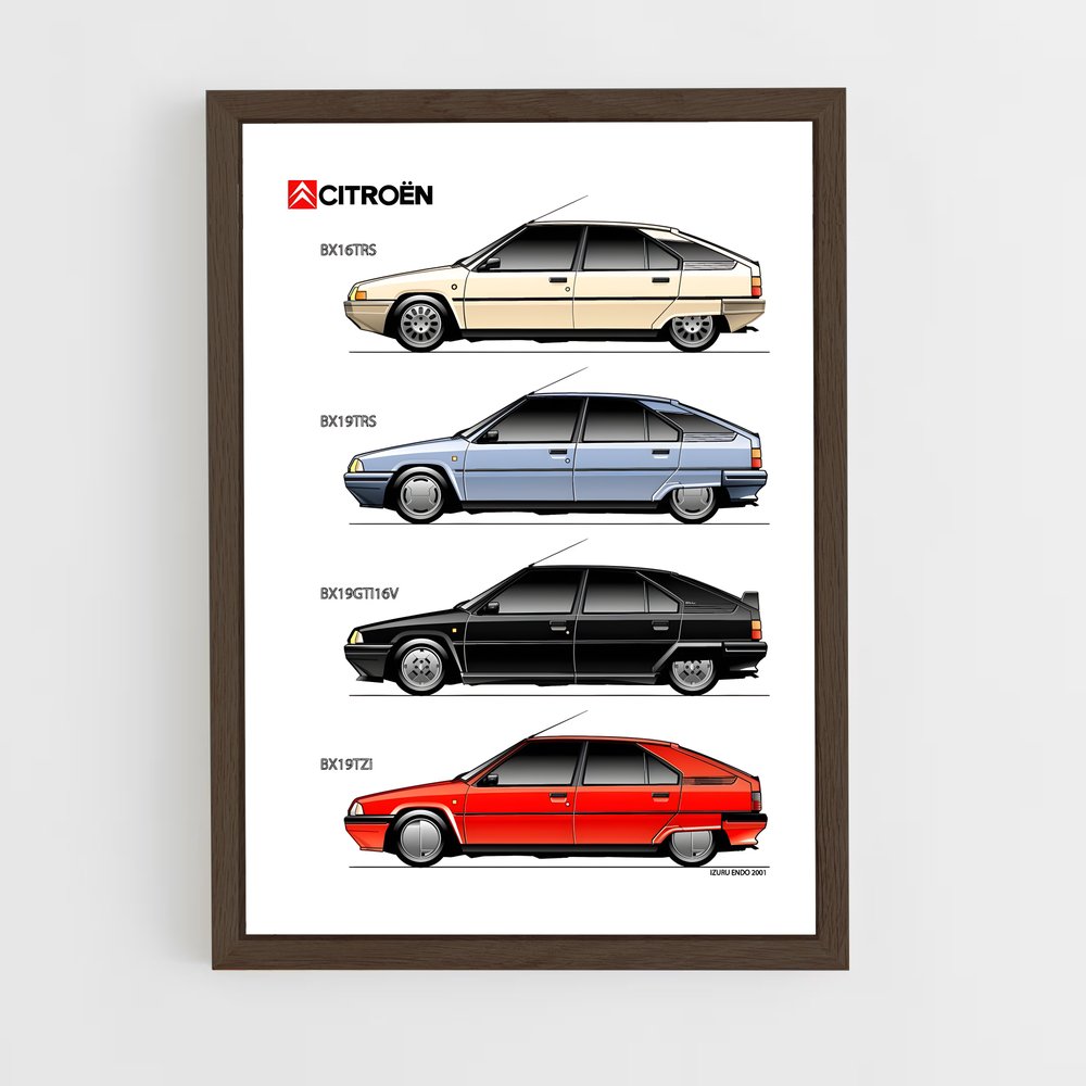 Poster Citroen BX Modèles – affiche Citroën (vue 5)