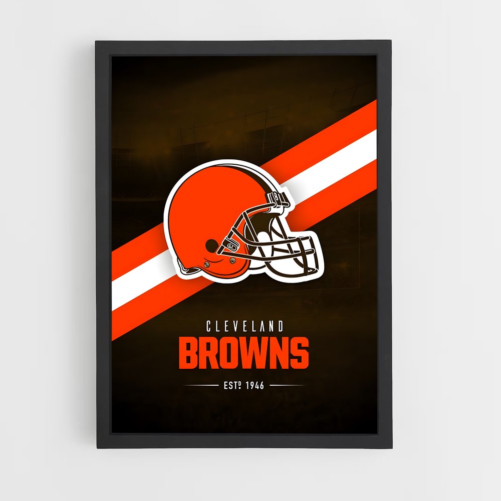 Poster Cleveland Browns Logo – affiche Football US (vue 2)