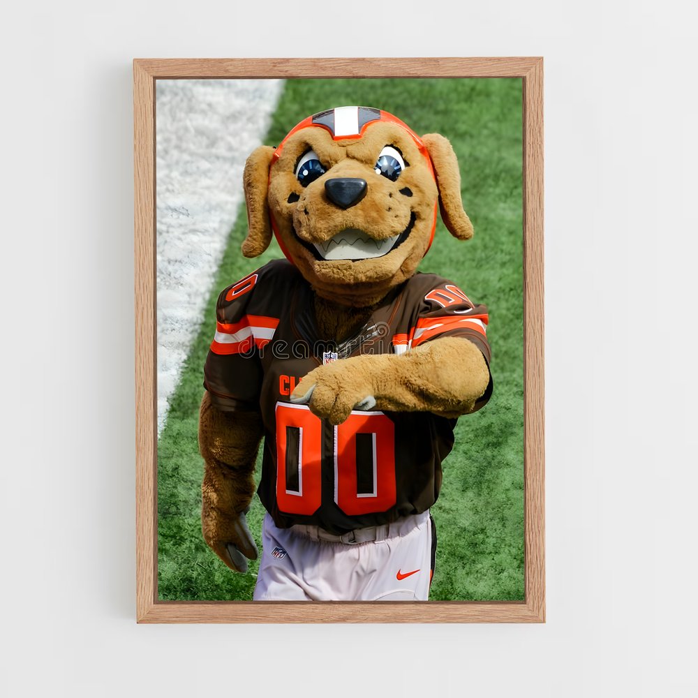 Poster Mascotte Cleveland Browns – affiche Football US (vue 4)