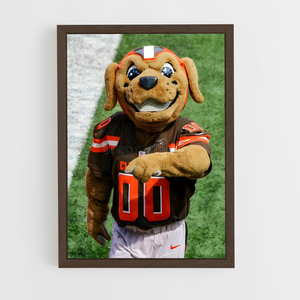Poster Mascotte Cleveland Browns – affiche Football US (vue 5)