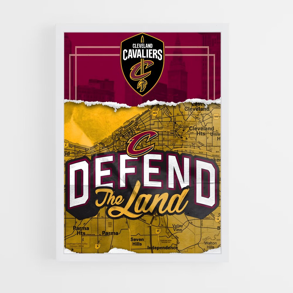 Poster Defend The Land – affiche Basketball (vue 3)