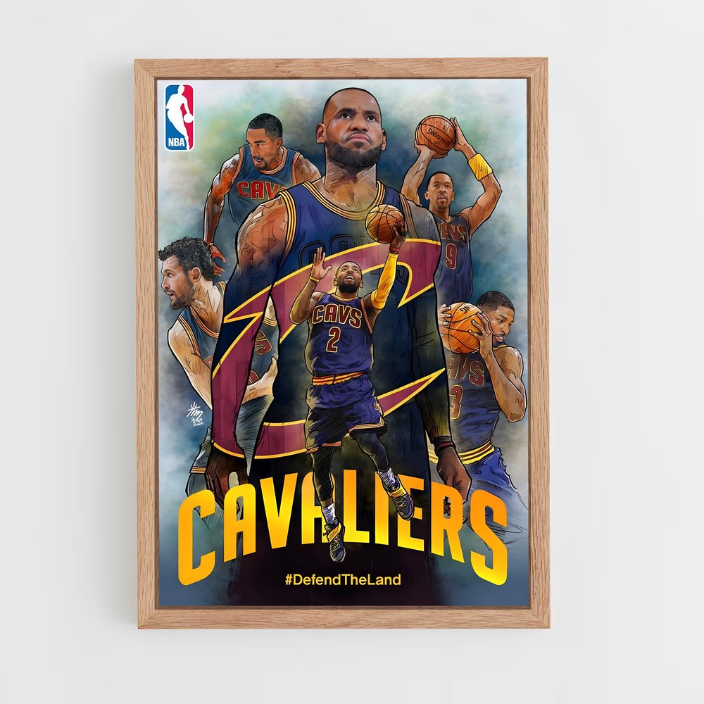 Poster Cleveland Cavaliers Équipe – affiche Basketball (vue 4)