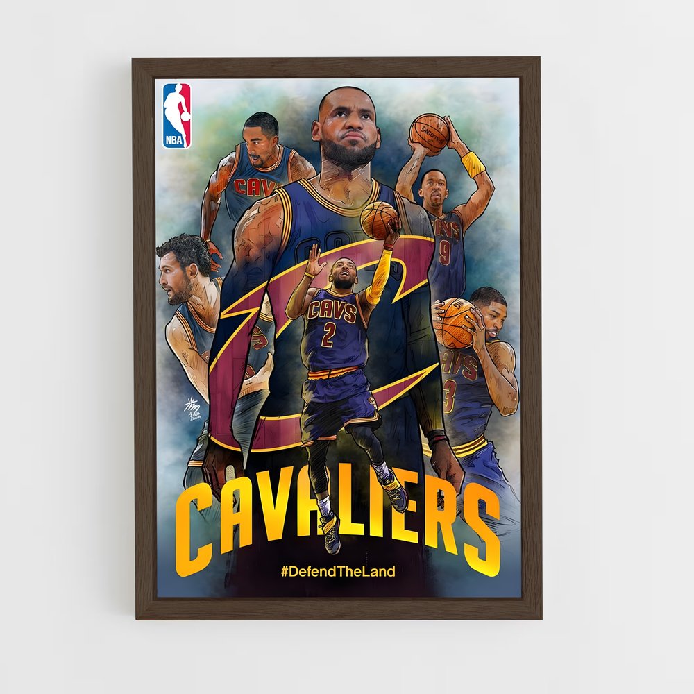 Poster Cleveland Cavaliers Équipe – affiche Basketball (vue 5)