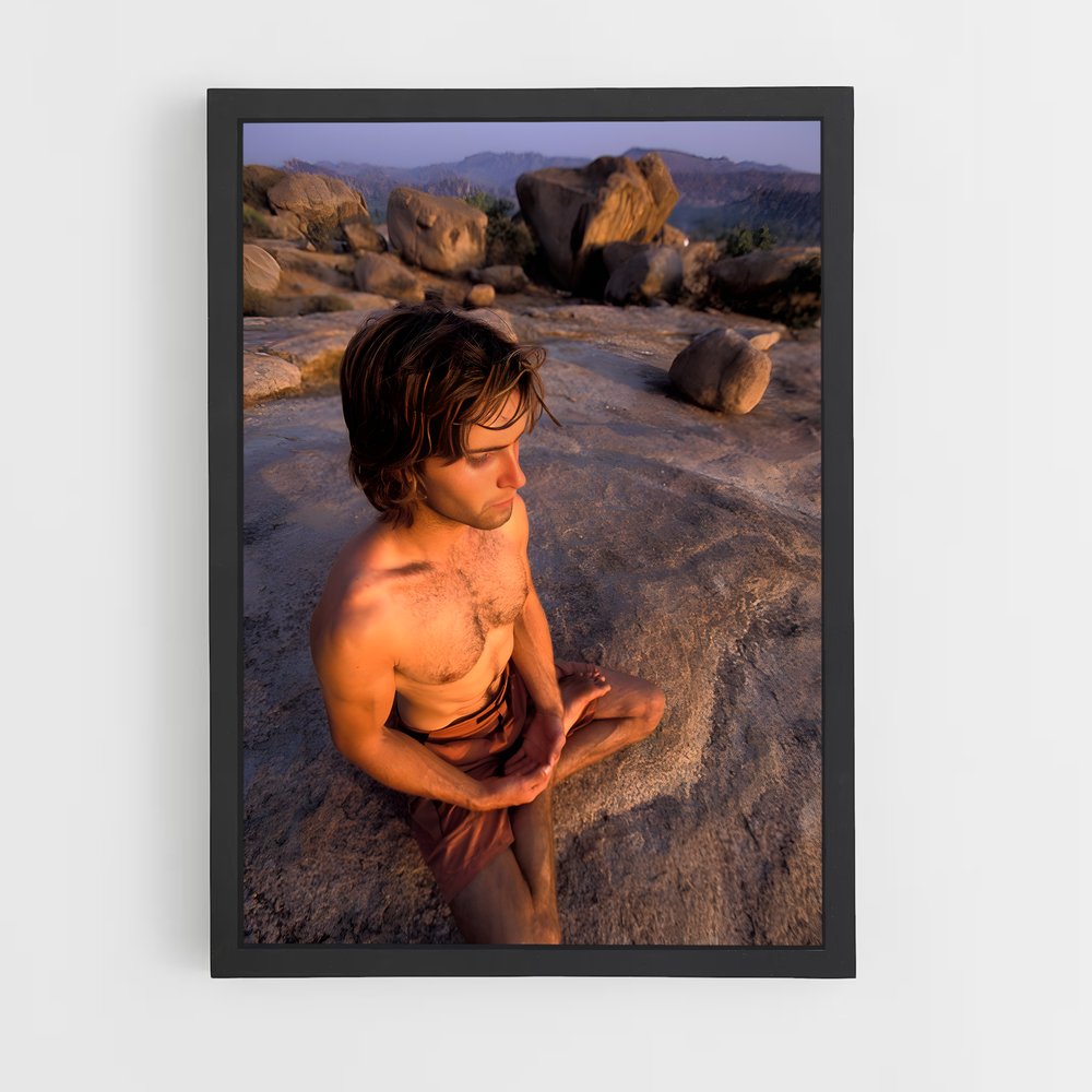 Poster Chris Sharma Méditation – affiche Escalade (vue 2)