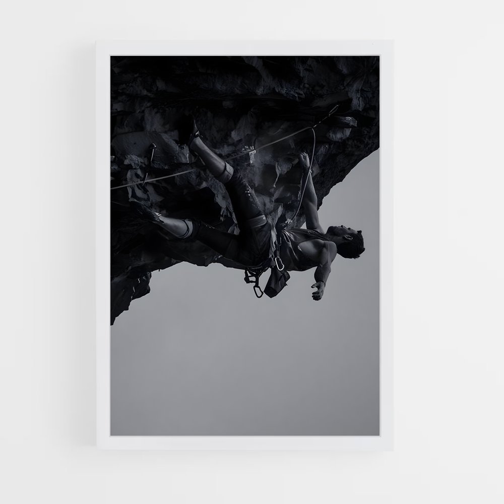 Poster Escalade Noir et Blanc (vue 3)