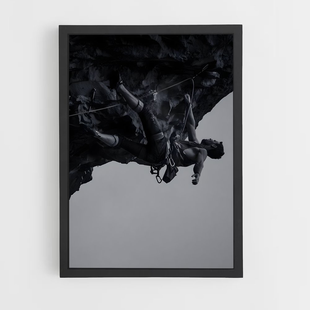 Poster Escalade Noir et Blanc (vue 2)