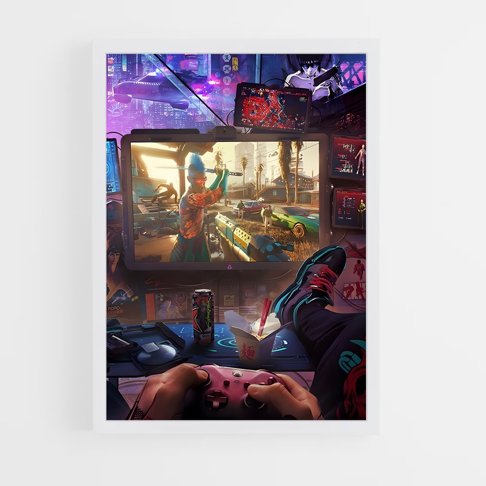 Poster Cyberpunk Gamer (vue 3)