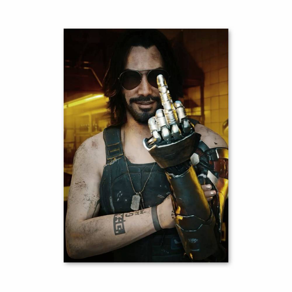 Poster Johnny Silverhand – affiche Cyberpunk