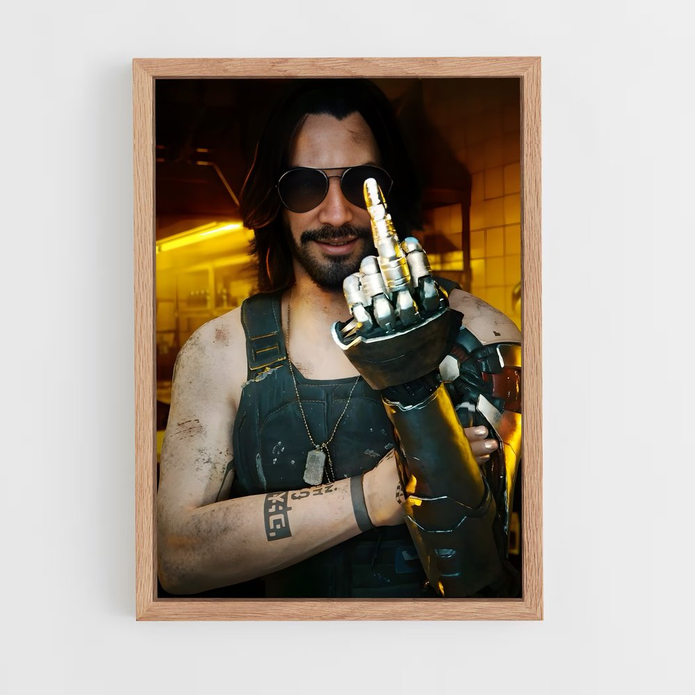 Poster Johnny Silverhand – affiche Cyberpunk (vue 4)