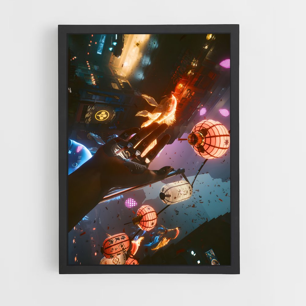 Poster Main Cyberpunk (vue 2)