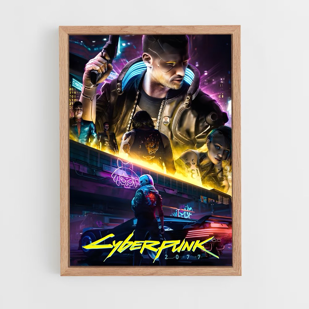 Poster Skyline Mystique – affiche Cyberpunk (vue 4)