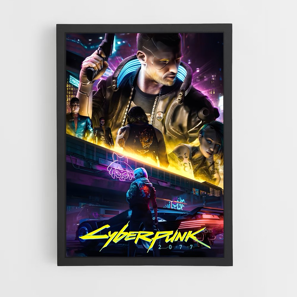 Poster Skyline Mystique – affiche Cyberpunk (vue 2)