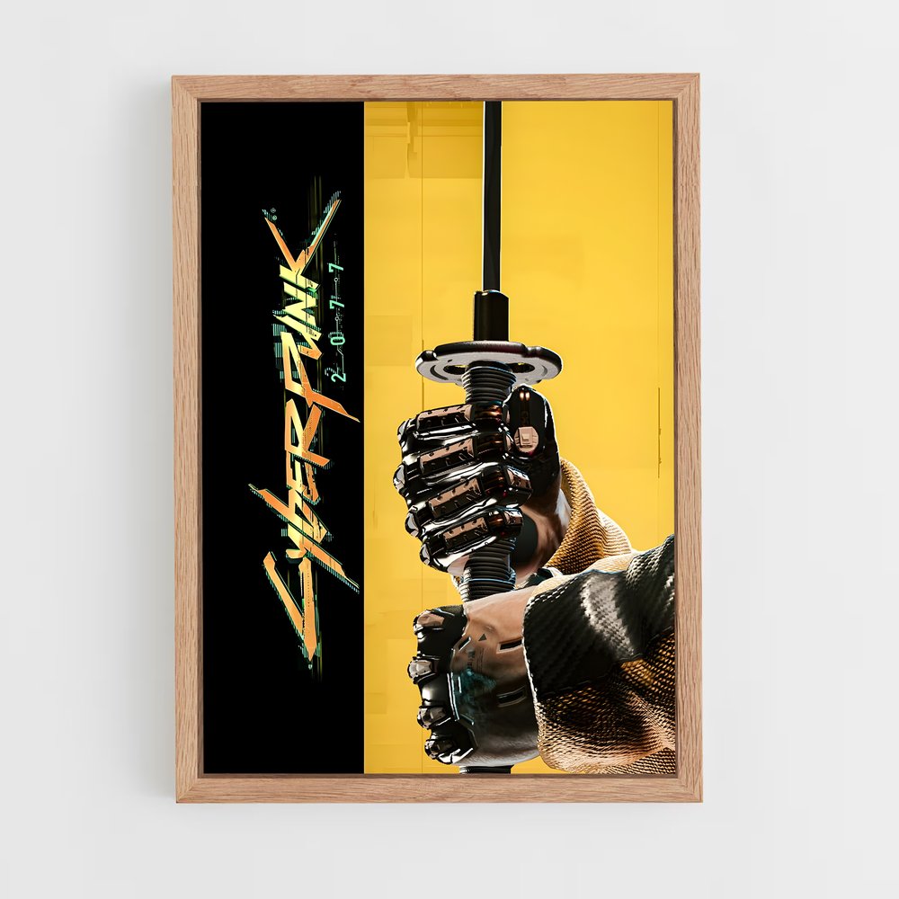 Poster Cyberpunk Katana (vue 4)