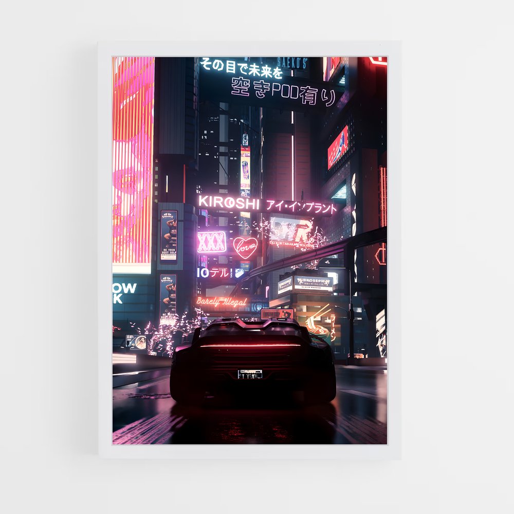 Poster Cyberpunk Japon (vue 3)
