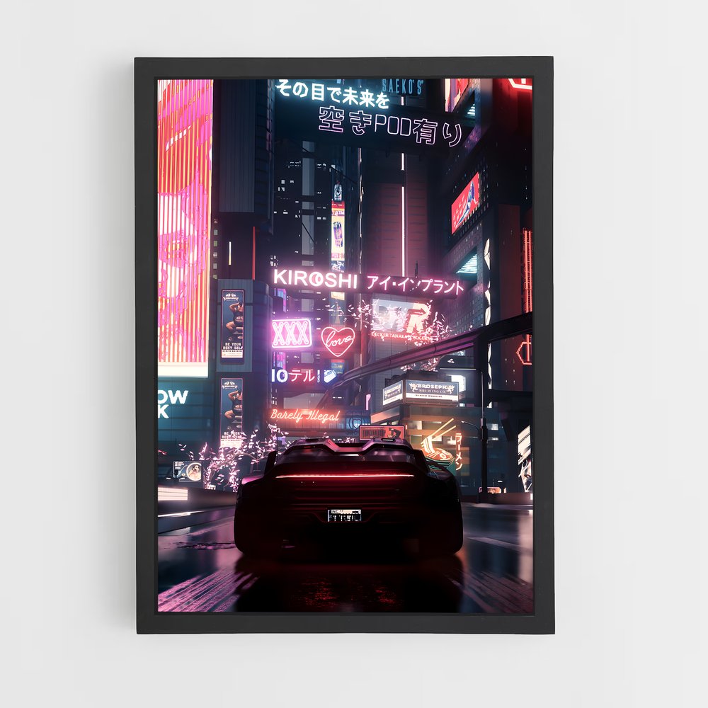 Poster Cyberpunk Japon (vue 2)