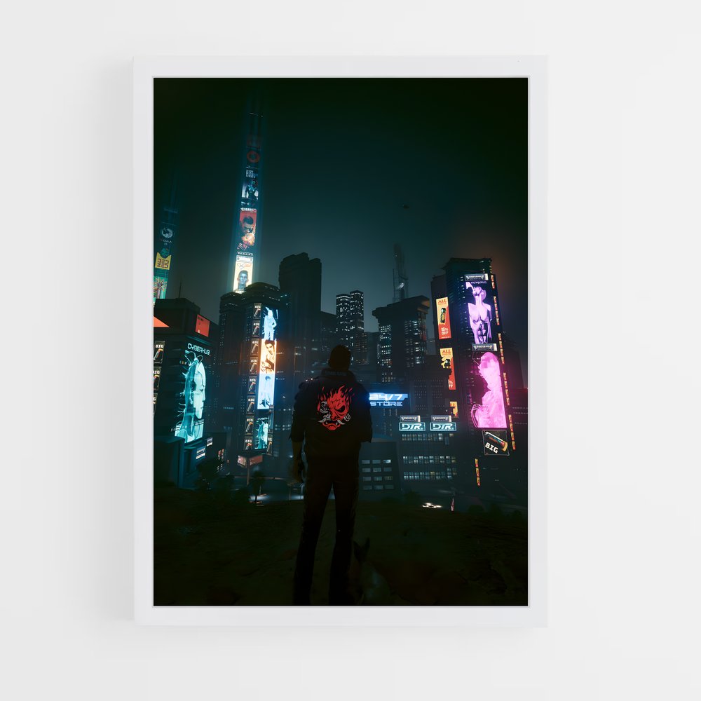 Poster Neon Dreamscapes – affiche Cyberpunk (vue 3)