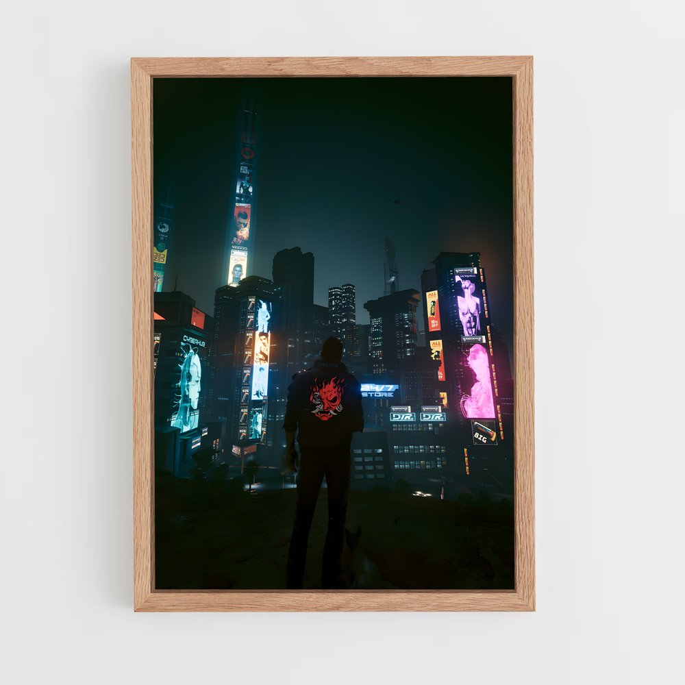 Poster Neon Dreamscapes – affiche Cyberpunk (vue 4)