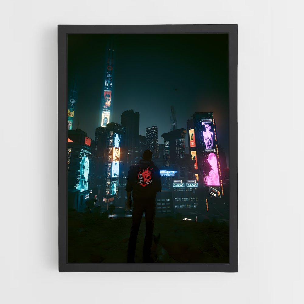 Poster Neon Dreamscapes – affiche Cyberpunk (vue 2)