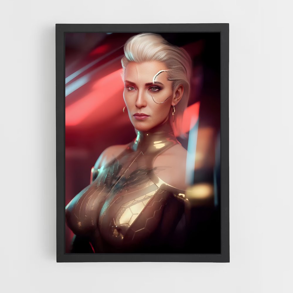 Poster Skyline Rêveur – affiche Cyberpunk (vue 2)