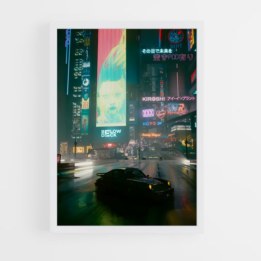 Poster Neon Metropolis – affiche Cyberpunk (vue 3)