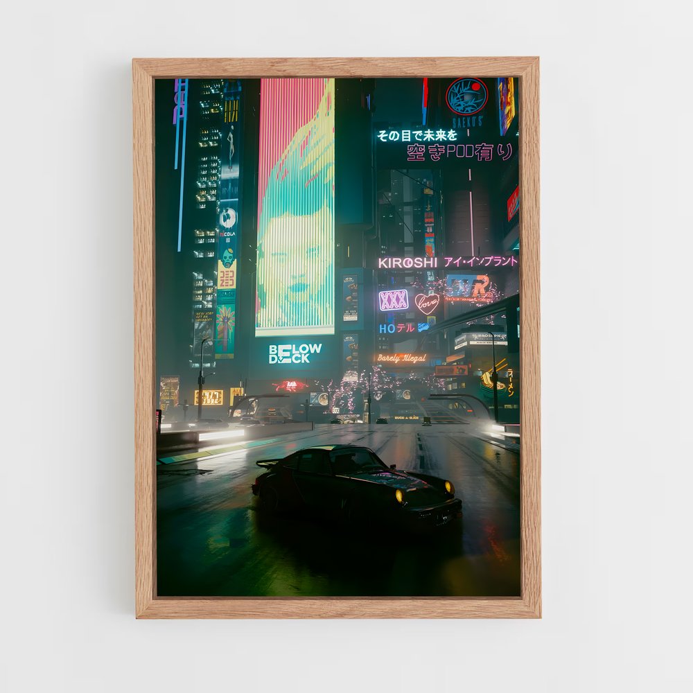 Poster Neon Metropolis – affiche Cyberpunk (vue 4)