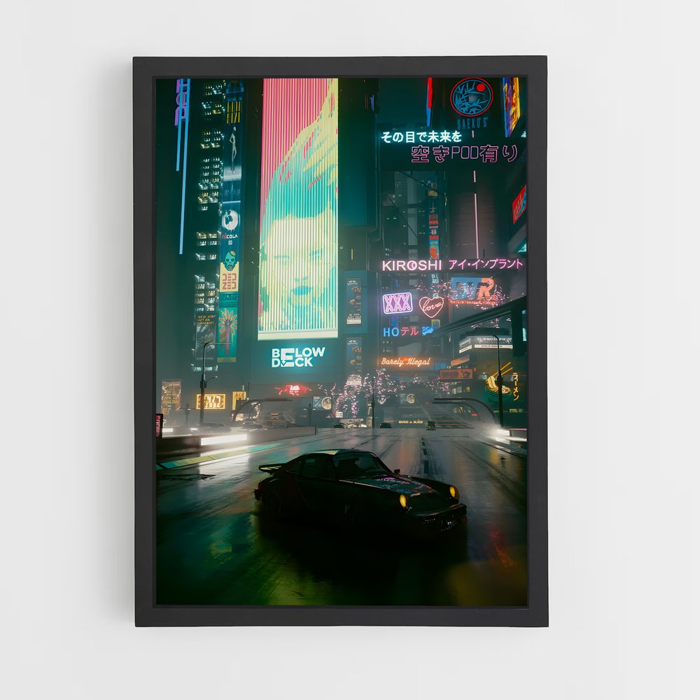 Poster Neon Metropolis – affiche Cyberpunk (vue 2)