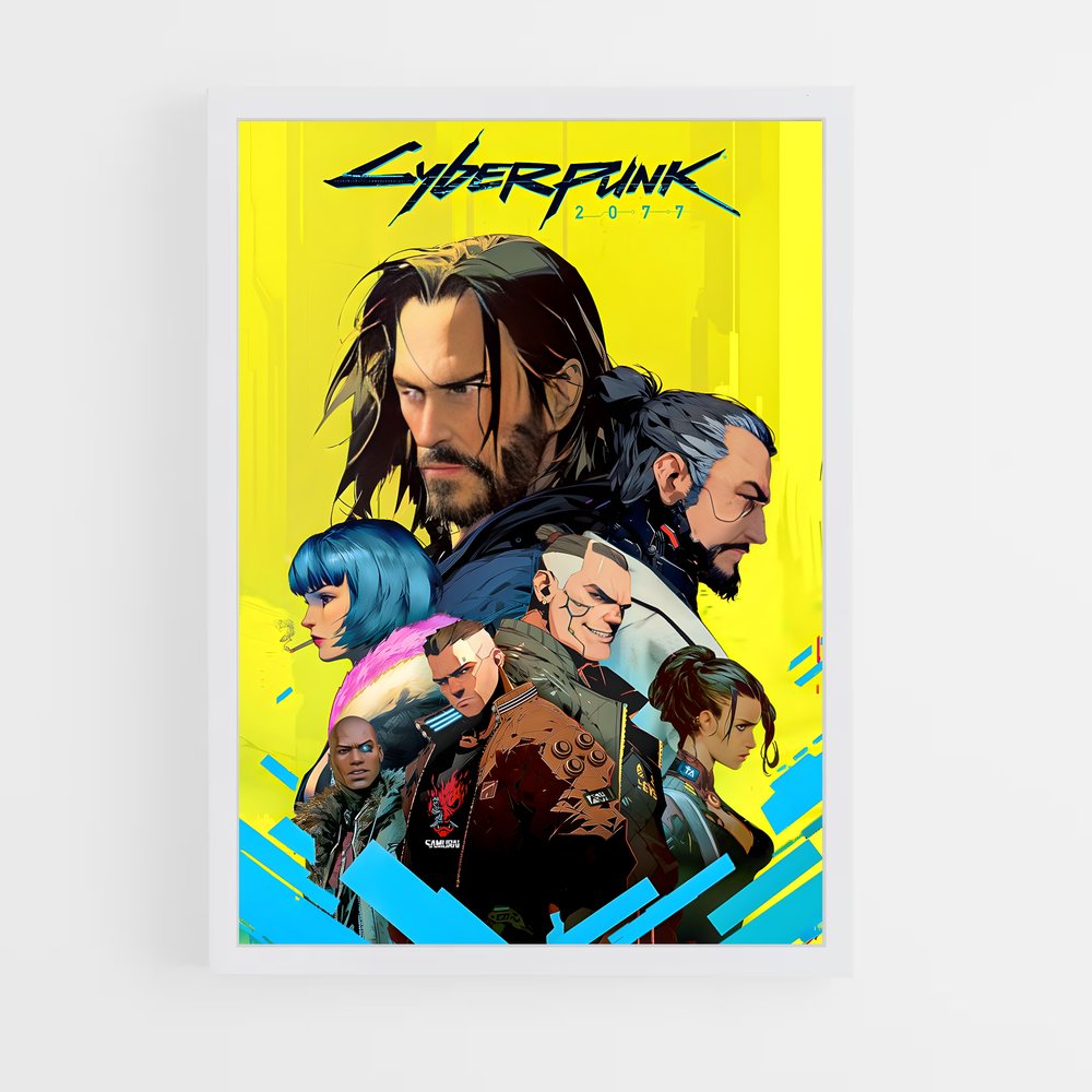 Poster Cyberpunk Jaune (vue 3)