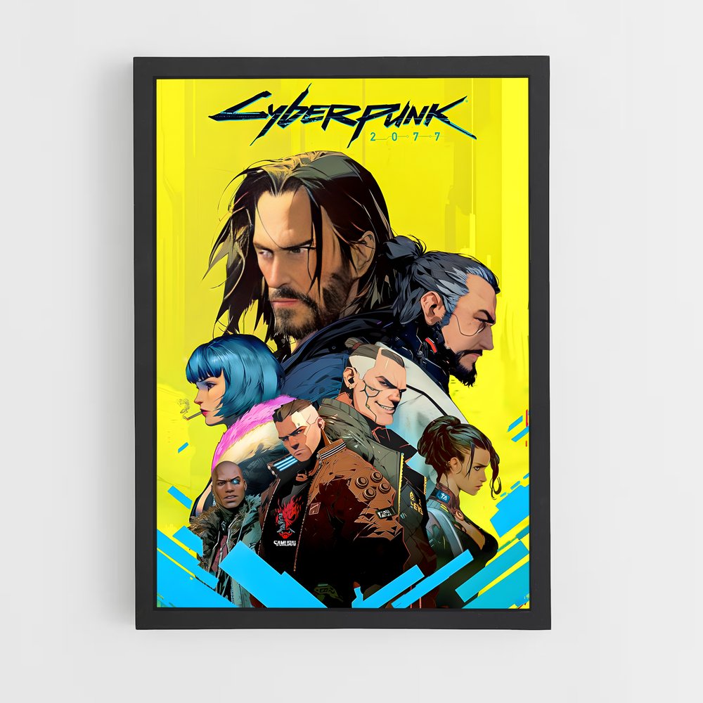 Poster Cyberpunk Jaune (vue 2)