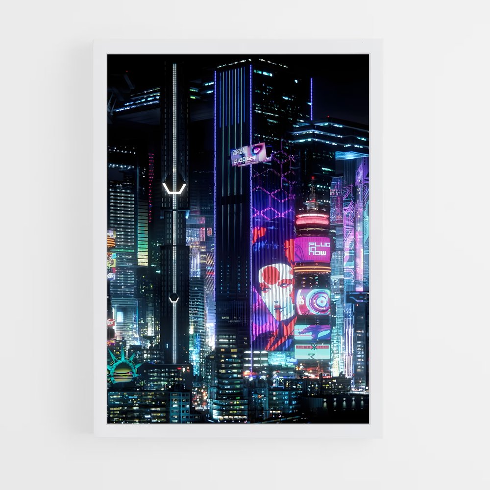 Poster Cyberpunk Bienvenue (vue 3)