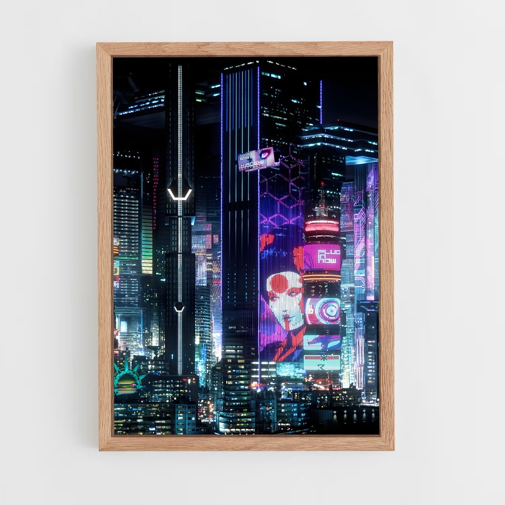 Poster Cyberpunk Bienvenue (vue 4)