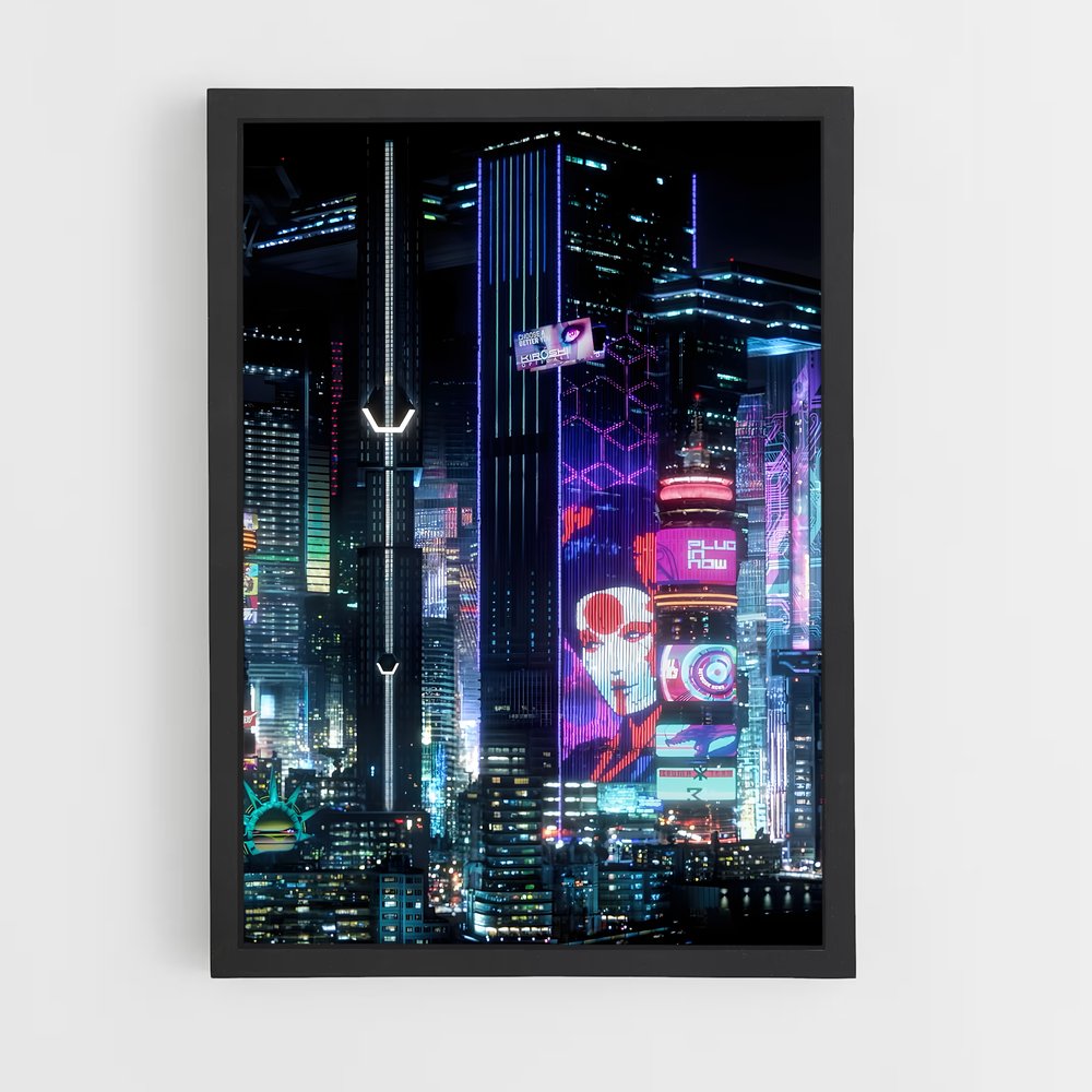 Poster Cyberpunk Bienvenue (vue 2)