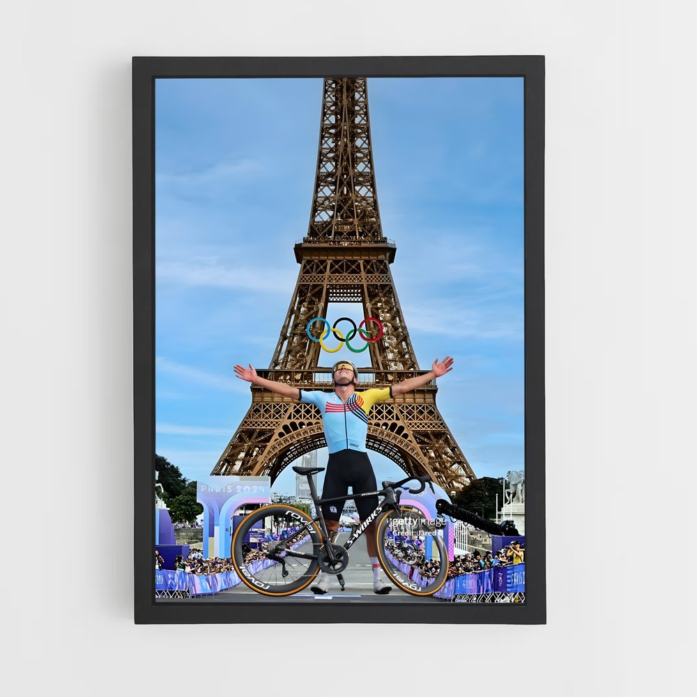 Poster Cyclisme Tour Eiffel (vue 2)