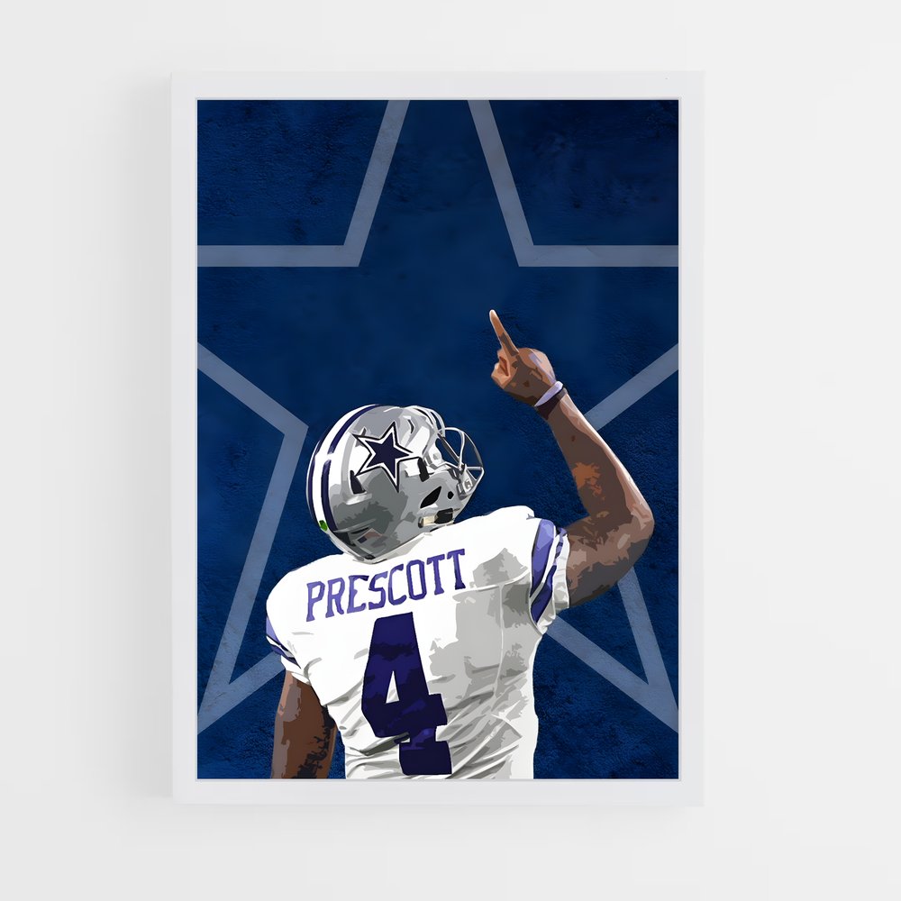 Poster Prescott – affiche Football US (vue 3)