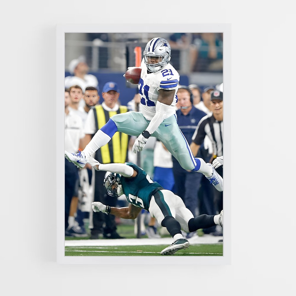 Poster Dallas Cowboys Saut – affiche Football US (vue 3)