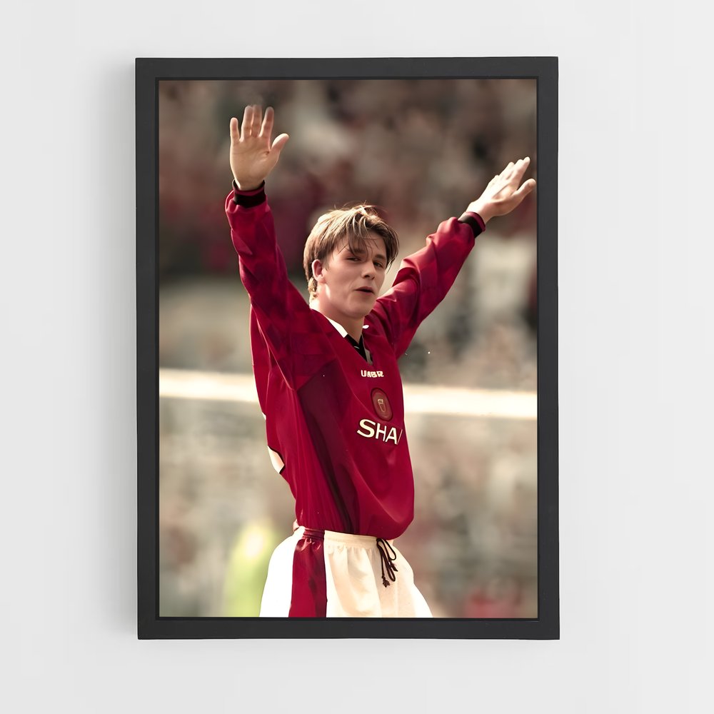 Poster Retro David Beckham – affiche Football (vue 2)