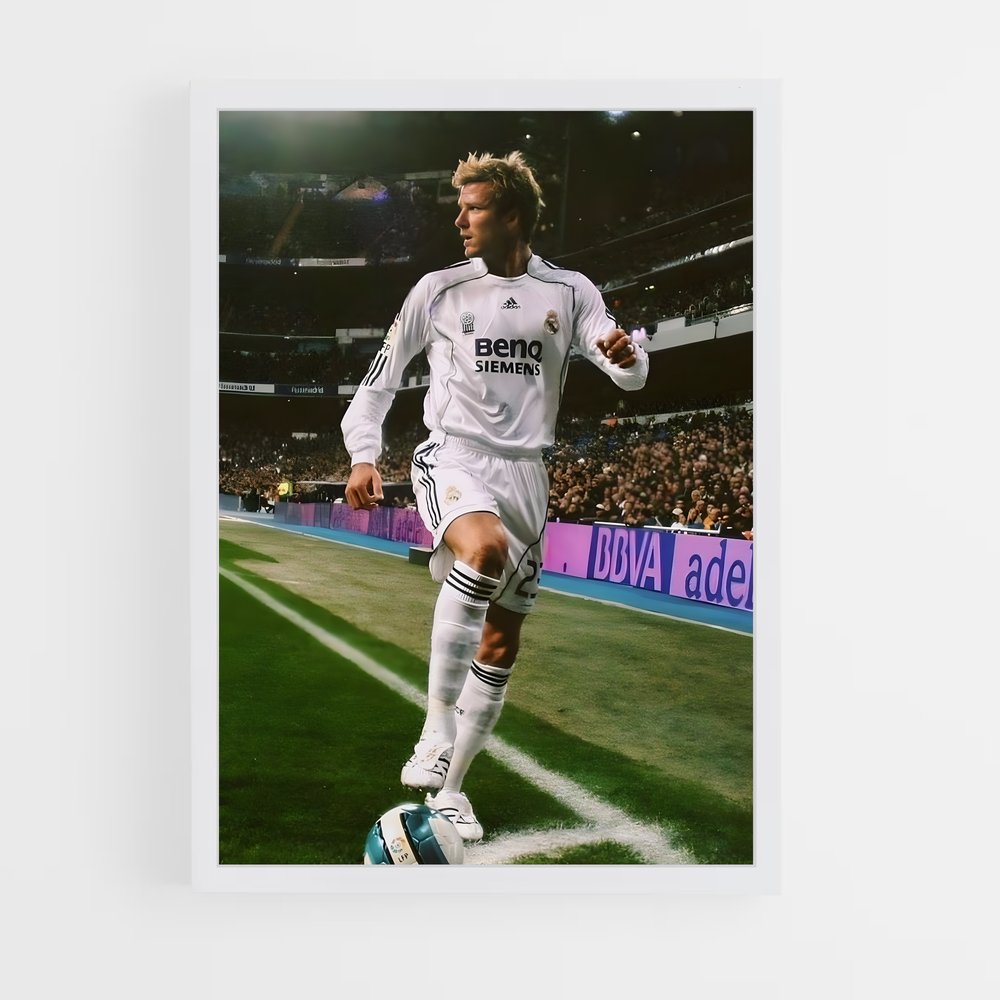 Poster David Beckham Ballon – affiche Football (vue 3)