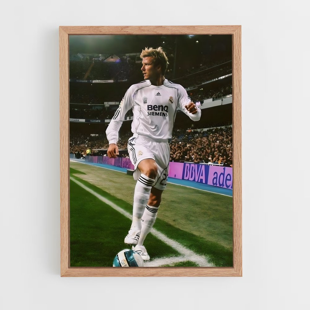 Poster David Beckham Ballon – affiche Football (vue 4)