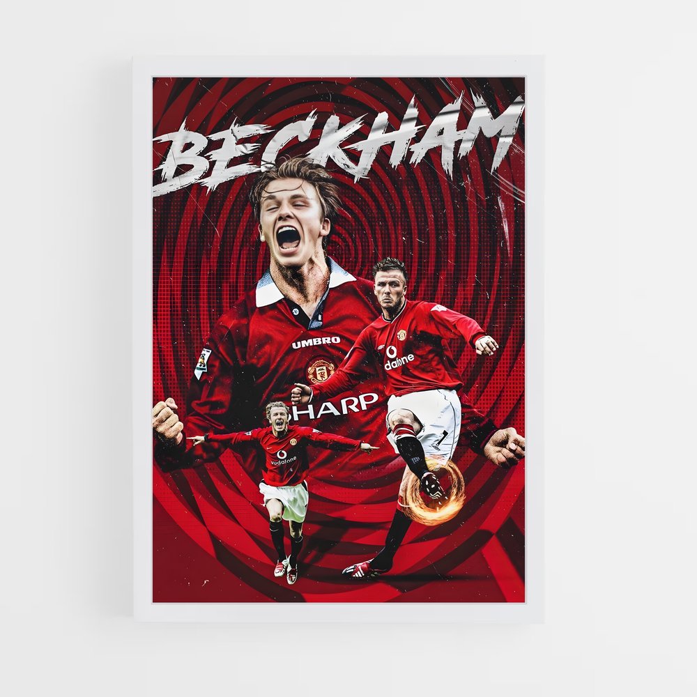 Poster David Beckham Tir – affiche Football (vue 3)