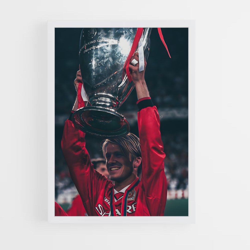 Poster David Beckham Trophée – affiche Football (vue 3)