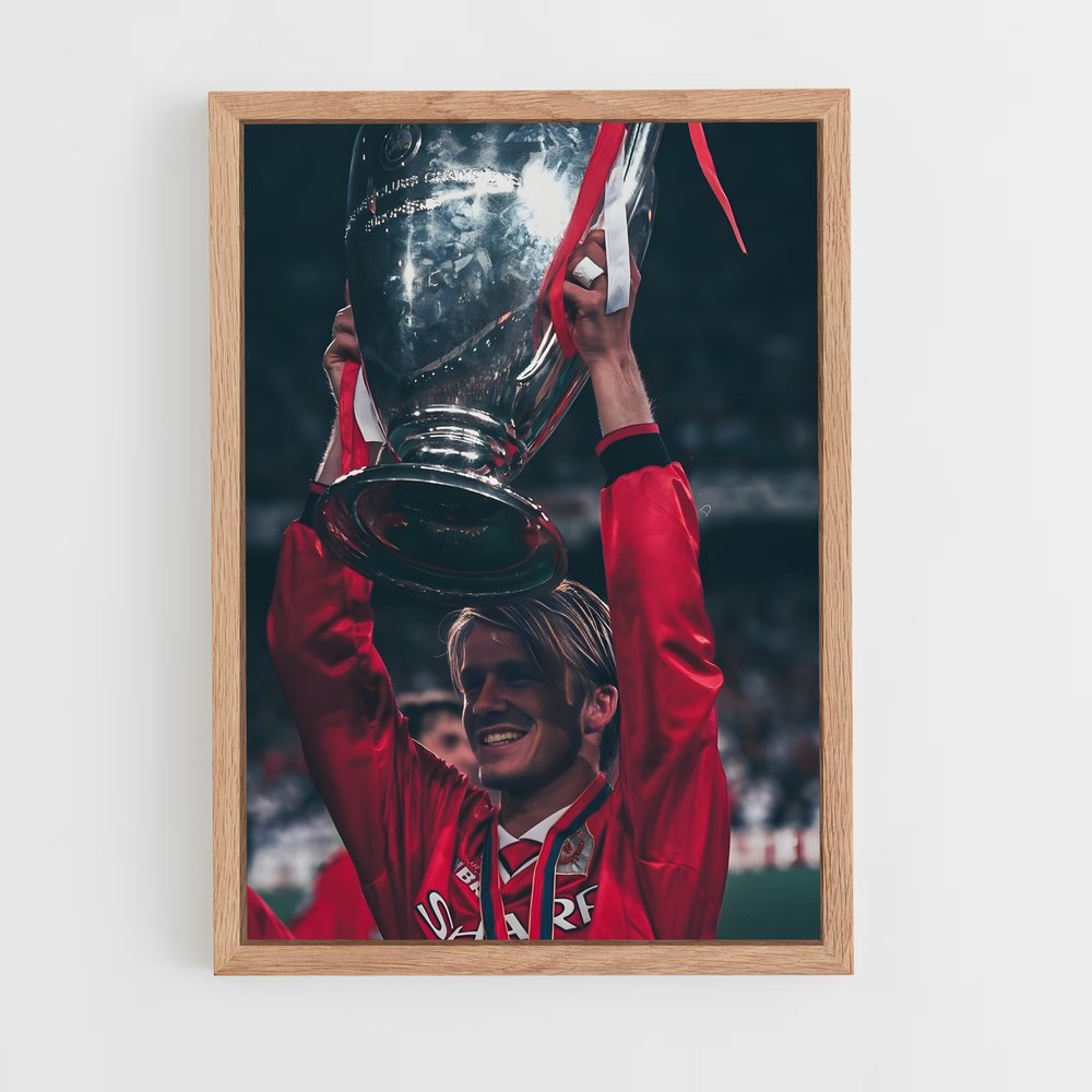Poster David Beckham Trophée – affiche Football (vue 4)