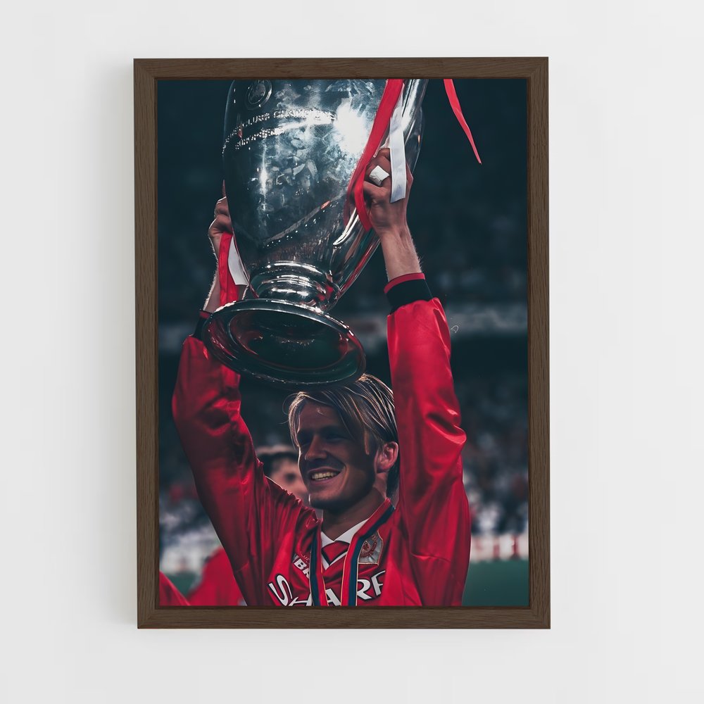 Poster David Beckham Trophée – affiche Football (vue 5)
