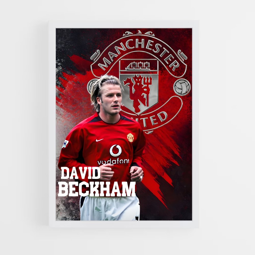 Poster Beckham Manchester United – affiche Football (vue 3)