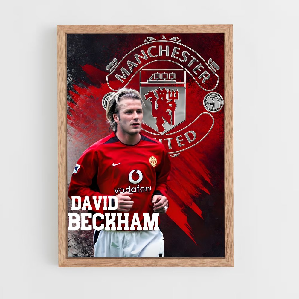 Poster Beckham Manchester United – affiche Football (vue 4)