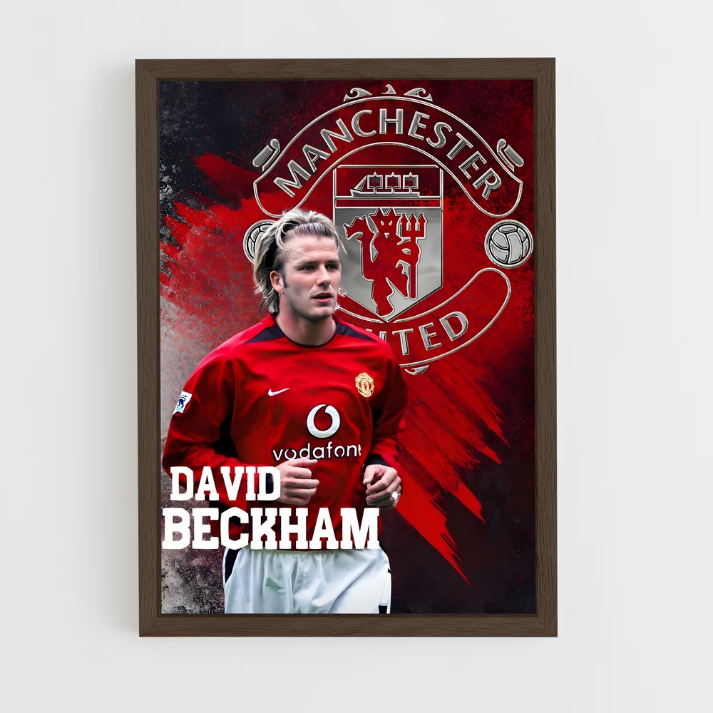 Poster Beckham Manchester United – affiche Football (vue 5)