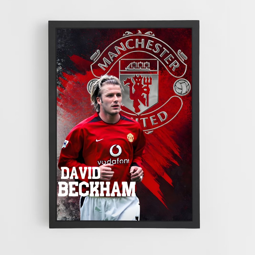 Poster Beckham Manchester United – affiche Football (vue 2)