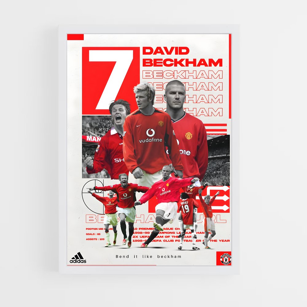 Poster David Beckham 7 – affiche Football (vue 3)