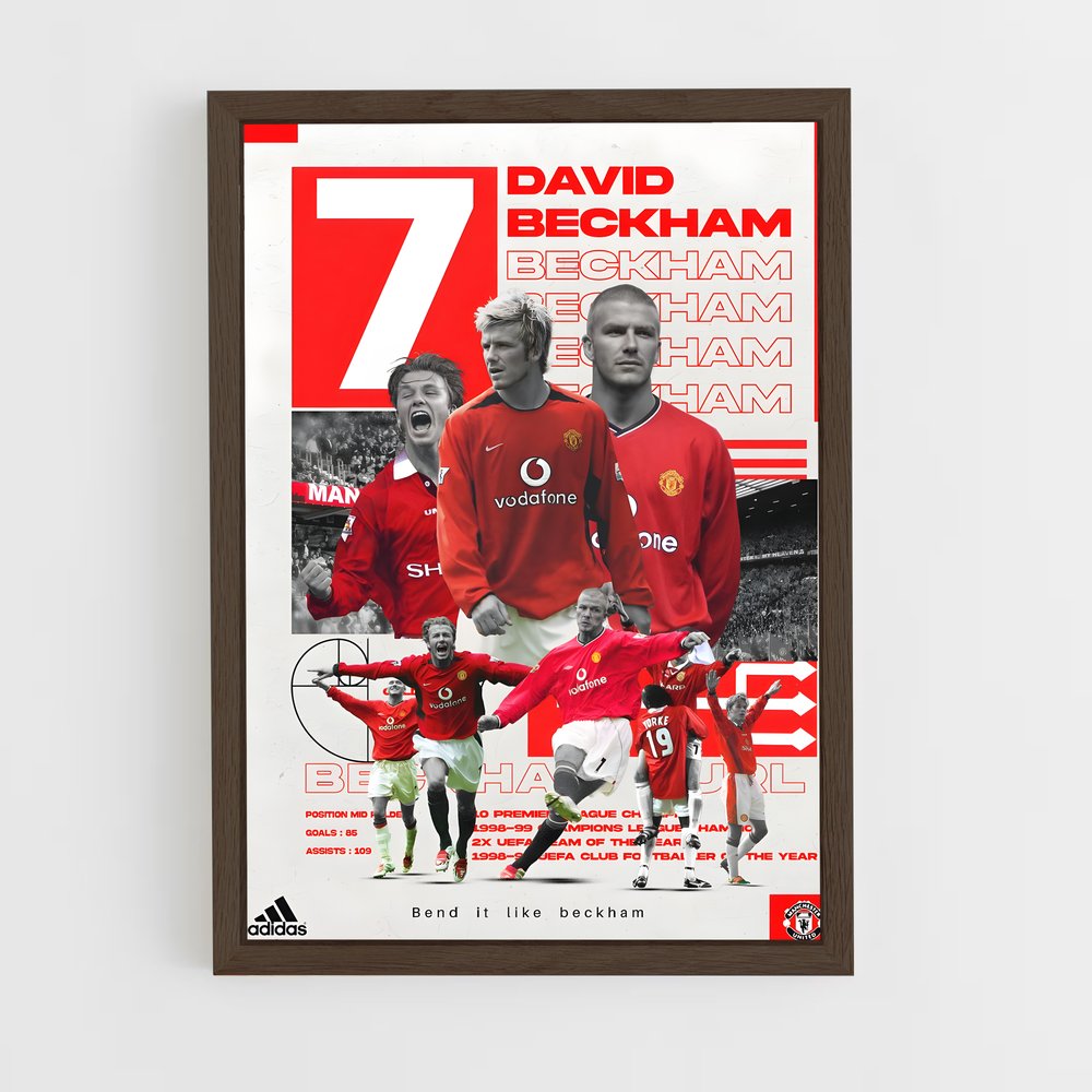 Poster David Beckham 7 – affiche Football (vue 5)