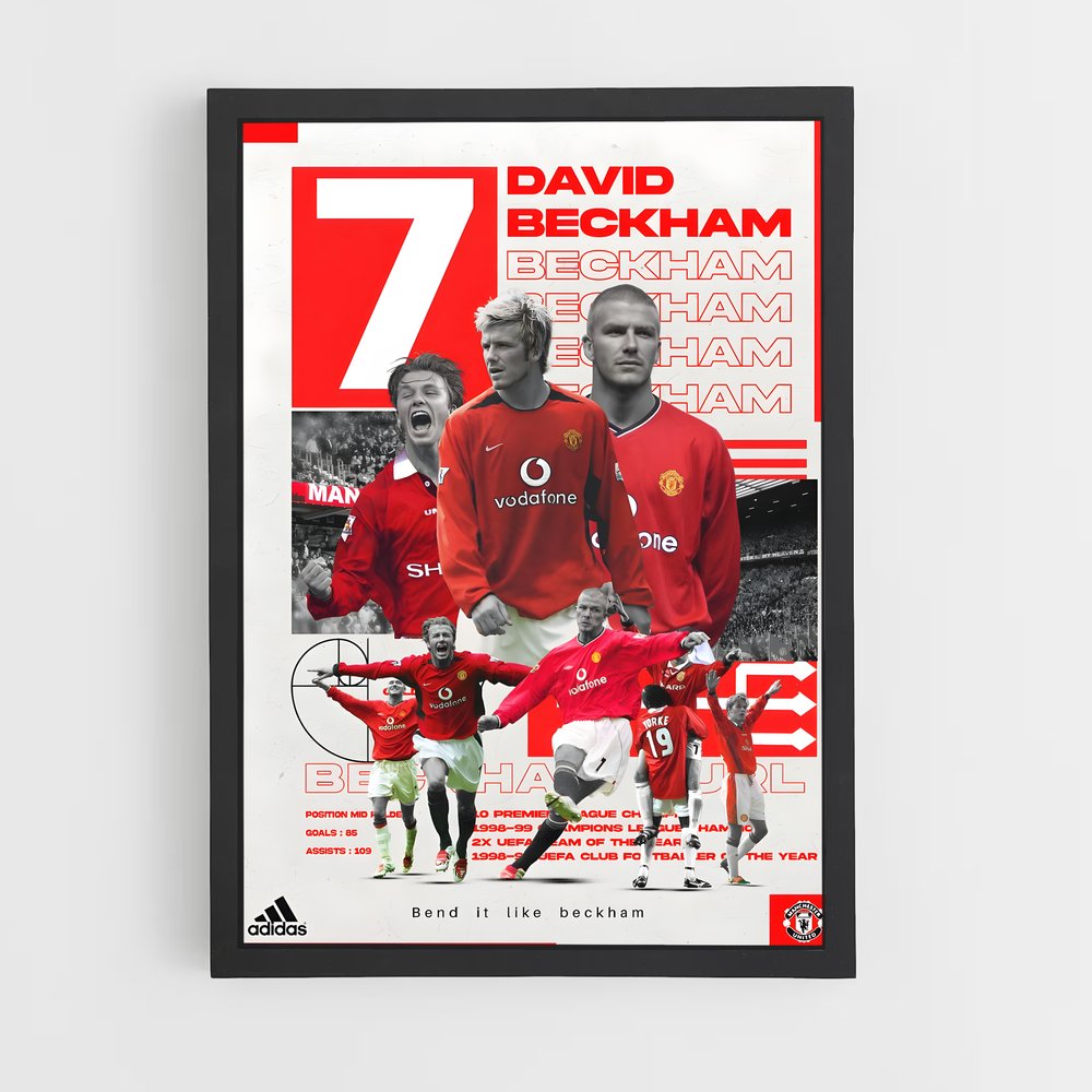 Poster David Beckham 7 – affiche Football (vue 2)