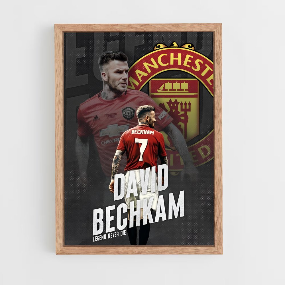 Poster Beckham Légende – affiche Football (vue 4)
