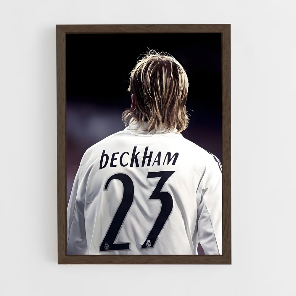 Poster David Beckham Blanc – affiche Football (vue 5)